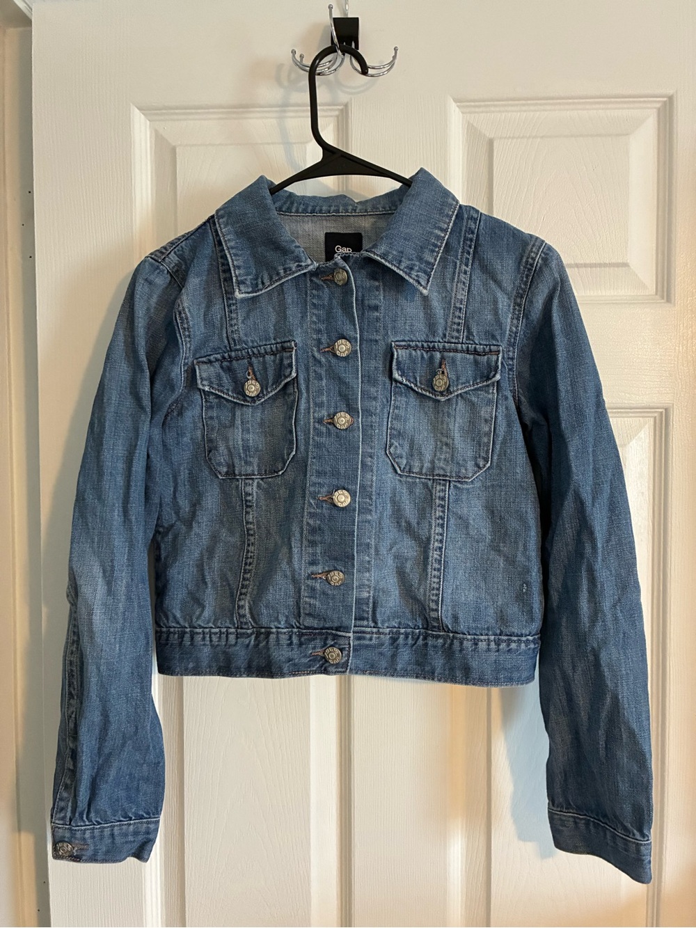GAP Light Blue Cropped Denim Jacket